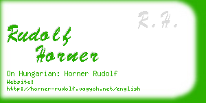 rudolf horner business card